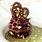 Chocolate “Islands” in Pistachio Sauce