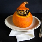Baked Squash with Wild Mushrooms, Apple & Chestnuts