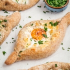 Whole Wheat Cheese and Egg Filled Bread Boats