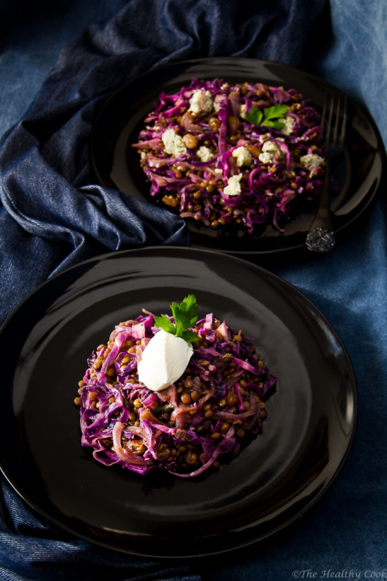 Lentils-Red-Cabbage-Stilton-Salad – Σαλάτα-Φακές-Κόκκινο-Λάχανο-Στίλτον
