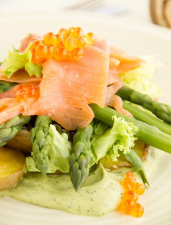 #salmon, fish, #asparagus, #avocado, #salad